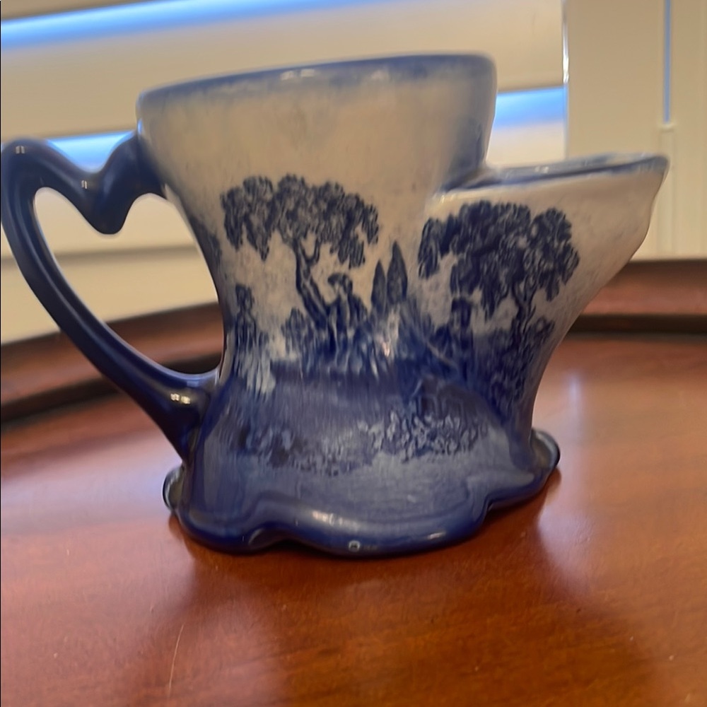 Unmarked Staffordshire shaving mug